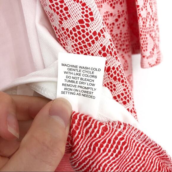 NWT NOTATIONS Cardigan Blouse Pink White XL - Picture 7 of 9